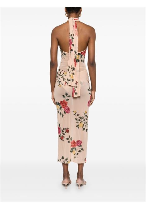 Abito midi con stampa floreale in beige Magda butrym - donna MAGDA BUTRYM | 259425BG